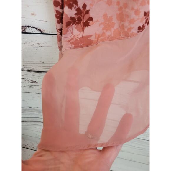 Soma Pink Red Floral Scoop Neck Sleeveless Tunic Tank Top Women's Size Medium - Picture 5 of 9